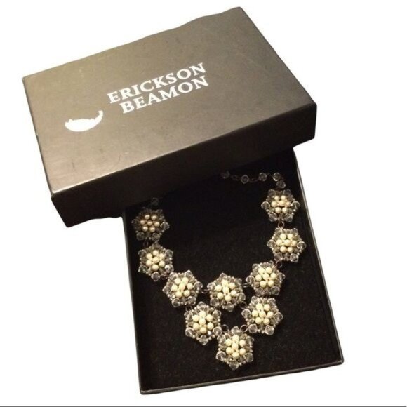 Erickson Beamon BIB necklace signed boho retro cluster with box - Picture 1 of 14